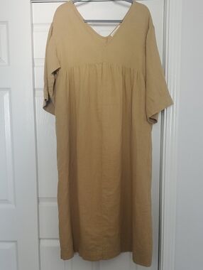 Beaumont Organic V-Neck Fauna Maxi Dress 100% Organic Cotton Made In Portugal